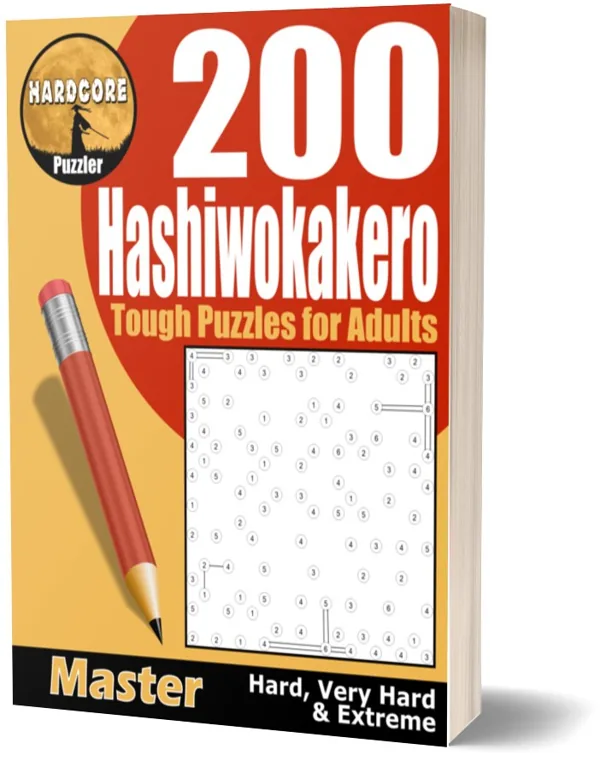 Cover of Hard Core Hashiwokakero 200 Puzzles for Adults