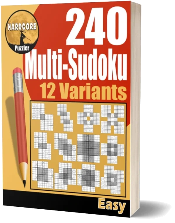 Cover of 240 Easy Multi Sudoku Puzzles in 12 Variants