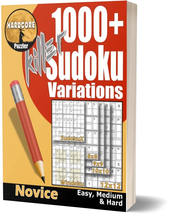 Cover of 1000+ Easy to Hard Killer Sudoku Puzzle Variants for Adults